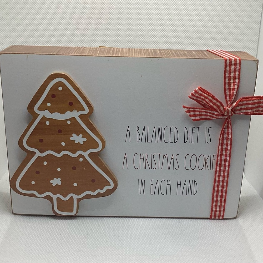 Wooden Christmas Cookie Sign Decor